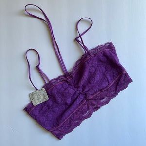 Lace Purple Free People Bralette